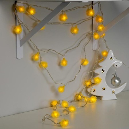 Garland “thread” 5 m with nozzles “Yezhiki Yellow”, IP20, transparent thread, 30 LED, yellow glow, 8 modes, 220 V-2