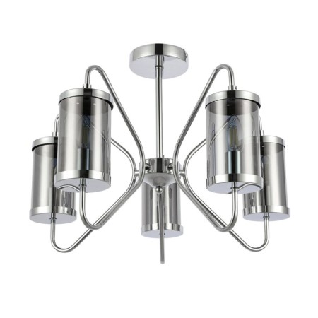 Ceiling EVOLUCE lamp. Sle102302-05. Valieri. 5x40 watts, E14, 53.5x53.5x39 cm, chromium color-4