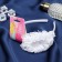 Hair cap "baby" heart splendor, 0.9 cm, white