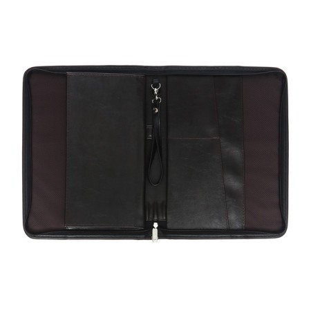 Business folder, artificial leather, 360 x 260 x 30 mm, handle "luxury" brown 6d011-7