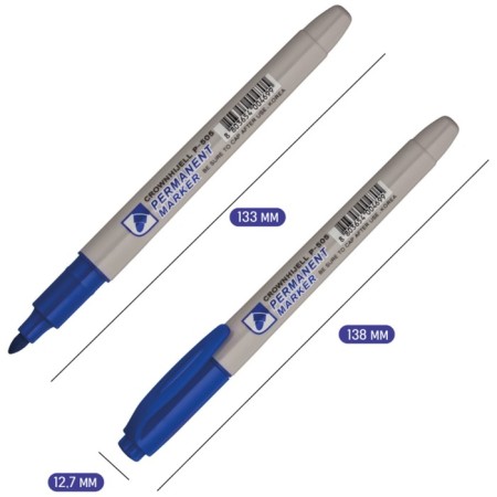 Permanent marker 2.0 mm, Crown P-505, blue-4