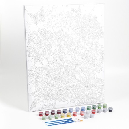 Picture on numbers on a canvas with a subframe of Maki, 40 x 50 cm-2
