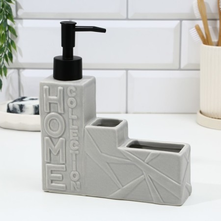 Liquid soap dispenser, gray, 16 x 12 x 4 cm.-1