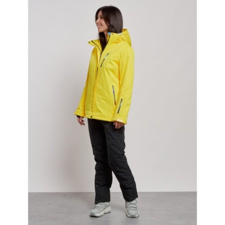 Ski costume female winter, size 44, yellow color-1