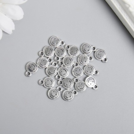 Decor for creativity Metal "Smile" silver 1.2x0.9 cm-1