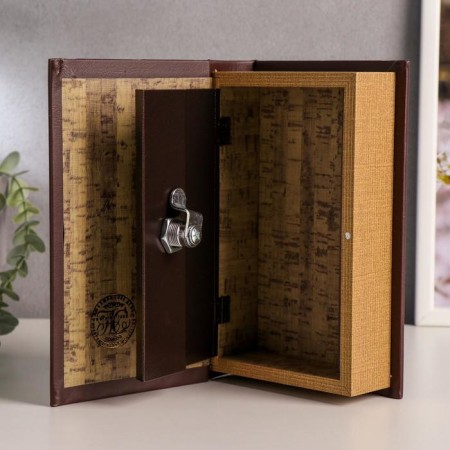 Safe box book "financier" embossing 21x13x5 cm-3