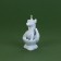 Interior curly candle "Dragon", gray, without aroma