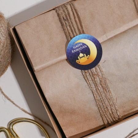 Stickers for business and gifts Happy Ramadan, 40 pcs, 4 x 4 cm-1