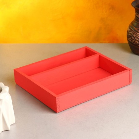 Kashpo wooden 25x20x4.3cm cm "Makarunas", pink light giving beautifully-1