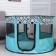 An animal aviary, a tent with a pattern, round, 90 x 55 cm, blue