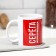 Seryoga sublimation mug of young, hot, red, 320 ml, with application