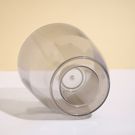 Pot for orchids, 2 l, 14.8 × 16.2 cm, round, plastic, transparent gray-1