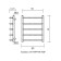 Water towel Domoterm "Calipso", P5, 5 crossbars, 500 x 500 mm, bronze