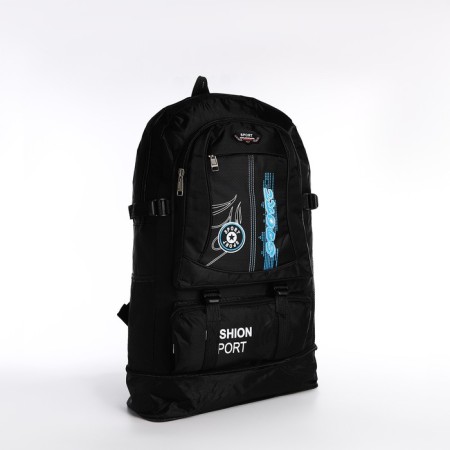 A backpack with a lightning with an increase, 55l, 5 external pockets, black color-3