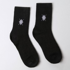 Socks male terry, black color, size 25-27