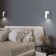 Wall lamp EUROSVET WING 40037/1, E14, 1x60W, 90x80x210 mm, white color