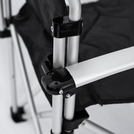 Folding chair with hard armrests, 67/60 x 55 x 48/97 cm, black/gray color-10