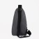 Male sling bag from textiles, gray color