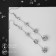 Hanging earrings with rhinestones "Drop" path, white color in silver, 6.2 cm