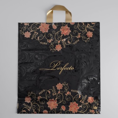 Polyethylene package with the loop pen "Perfect Flawer", 42 x 46 cm, 95 μm