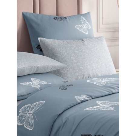 Black Black and White Butterflies Bed Lowwind, size 200x214 cm, 215x220 cm, 70x70 cm - 2 pcs-2