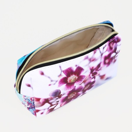 Lightning cosmetic bag, white/purple color-2