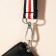 Handle-toe for bags, slings, 20 × 2.5 cm, blue/white/red color
