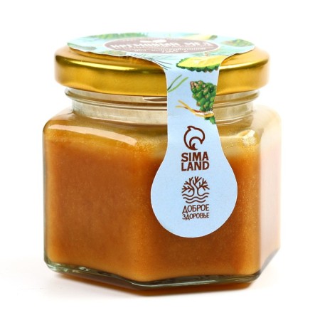 Creamy honey "Kedarovitsa", with cedar stones, 120 g.-4