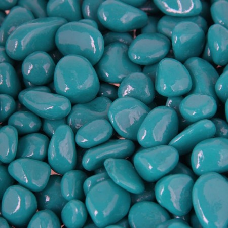 Soil for the aquarium "Galki color, turquoise" 800 g of 8-12 mm