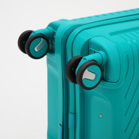 Middle suitcase 24 ", lightning department, code castle, 4 wheels, turquoise color-6