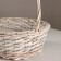 Wicker basket, d30x12xh30 cm, white, willow