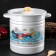 Poznitsa-mantoring, 12 l, 4 inserts, plastic handle, white color, spell mix