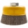 Denzel Ushm brush, 100 mm, M14, cup, twisted stainless wire 0.3 mm
