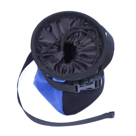 Training handbag for treats with belt for attaching to a belt, blue-1