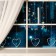 Garland “fringe” 2.4 × 0.9 m with nozzles “heart”, ip20, transparent thread, 186 LED, glow warm white, 8 modes, 220 V