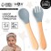 A set of children's cutlery, fork and spoon M&B (silicone, bamboo), gray