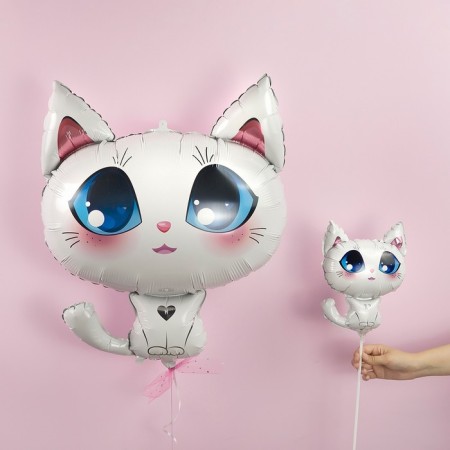 Foil ball 15 "Mini-Figure" Kitten ", white-2
