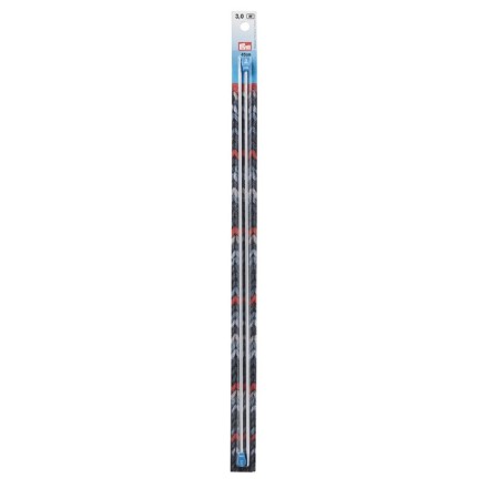 Straight aluminum knitting needles, with tips, 40cm 3.00 mm