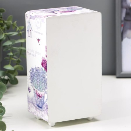 Casket tree chestnut "Eiffel Tower and Lavender" 19.5x11x8 cm-4