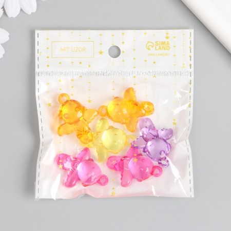 Decor for creativity Plastic "Baby-Angel" transparent color set 20 g 1.2x2.8x3.5 cm-3