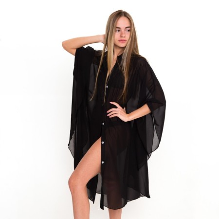 Tunic beach female, black color, size 48