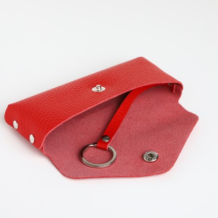 Pocket Key on the button, Textura, length 15 cm, ring, red color-4