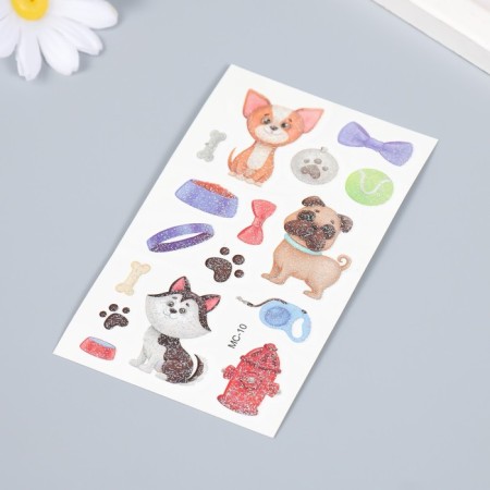 Tattoo on the body color "Homemade pet. Dog" 12x7.5 cm-1