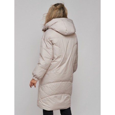 Coat insulated winter female, size 44, color light gray-5