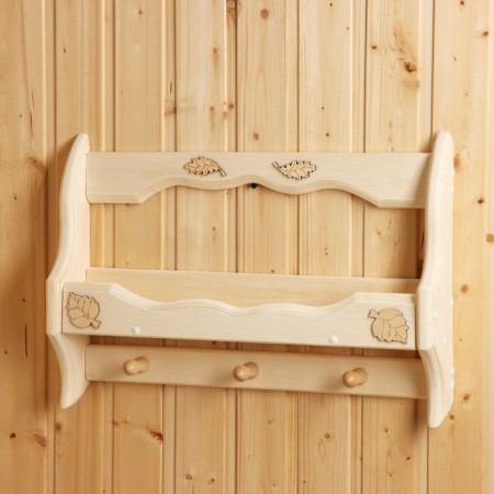 Pan-layer "Wave", 3 hooks, linden, 53x37x9 cm