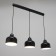Lamp Bayerlux 1115/3, 3x40W E14, black color