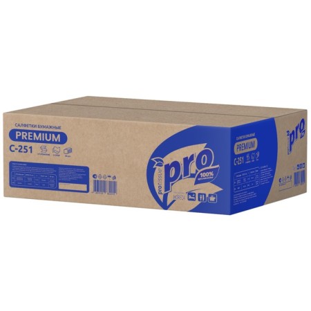 Paper Napkins Protissue C251, V Adquection, Dispensary, 2 layers, 200 sheets-3