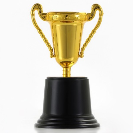 063V Cup, award figure, gold, plastic stand, 14.5 x 9 x 7.1 cm.-2