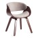 Lando chair (Mod, 8036) wood / fabric, nut / gray 59x53x75 cm