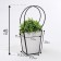 Bag for flowers white moisture-resistant, 17x17-11.5x11.5-20 cm